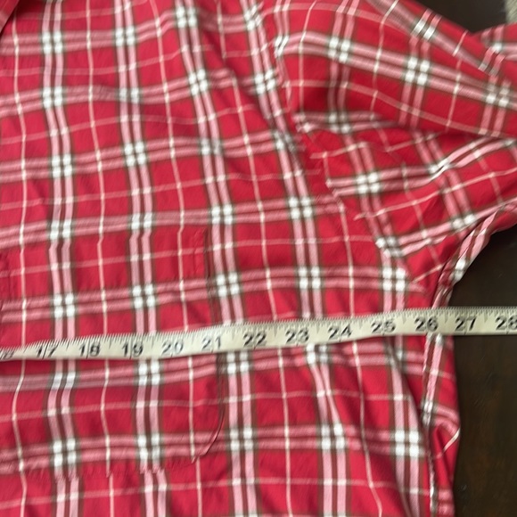 Authentic Mens Burberry Button Up  Red size L - Picture 7 of 7